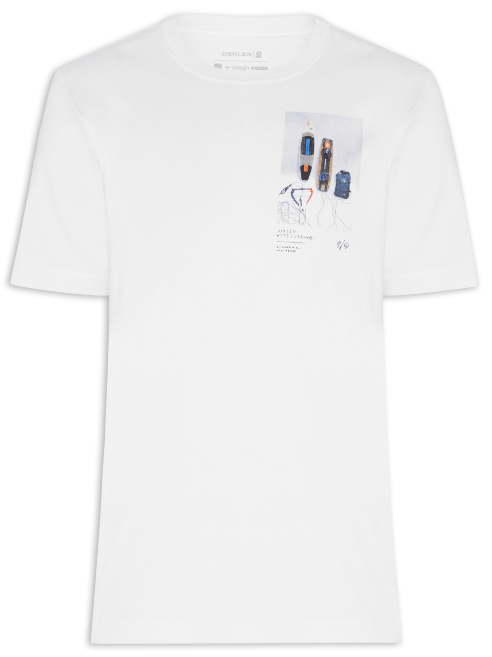 Camiseta Masculina Kite Gears Branco Osklen