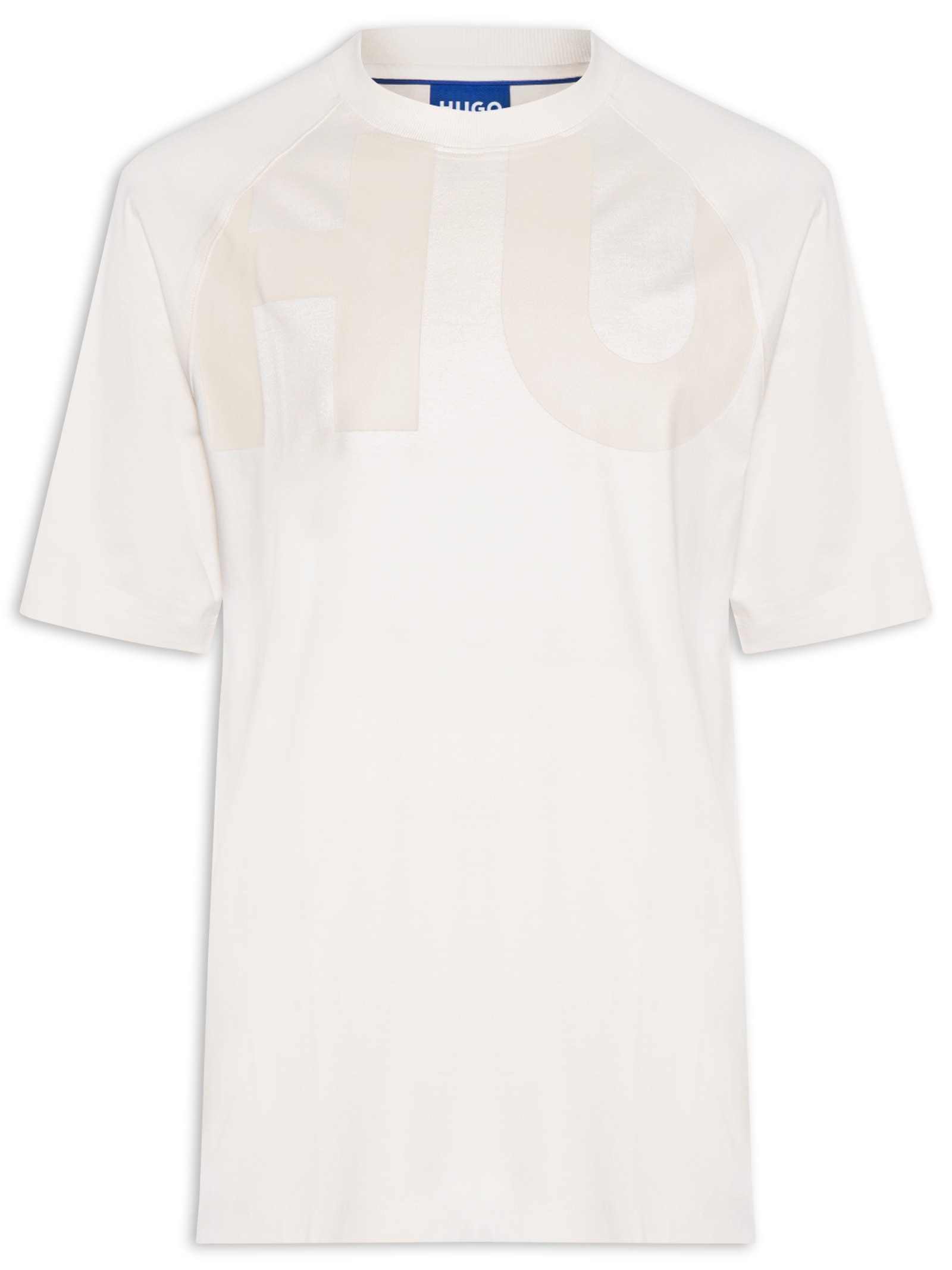 Camiseta Masculina Large Logo Crew Neck Nalftee Branco Hugo