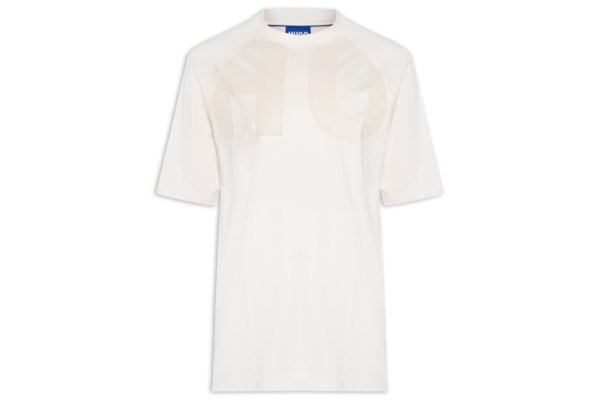 Camiseta Masculina Large Logo Crew Neck Nalftee - Branco