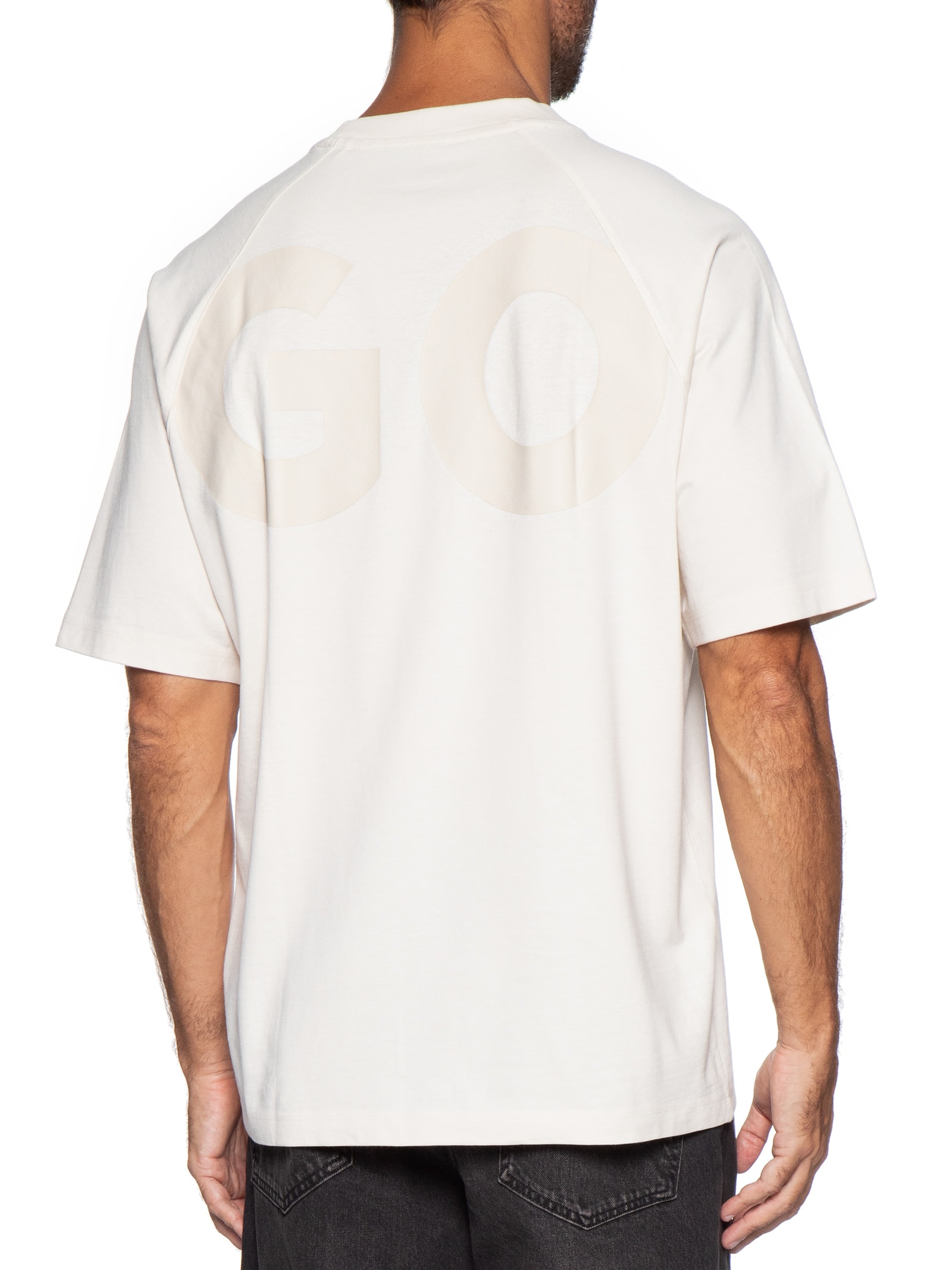 Camiseta Masculina Large Logo Crew Neck Nalftee Branco Hugo