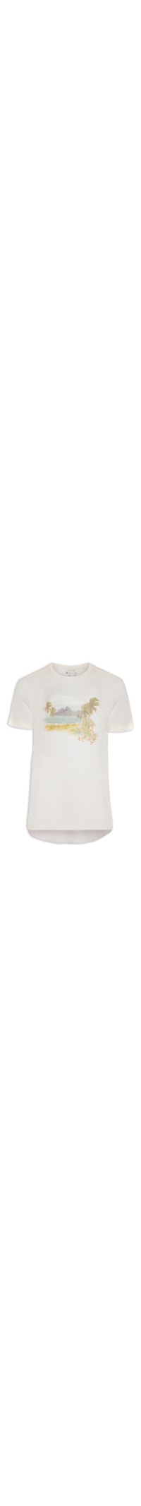 Camiseta Masculina Light Linen Paisagem - Off White