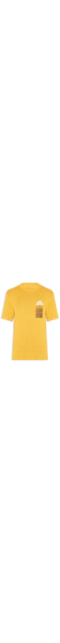 Camiseta Masculina Light Linen Sunflorwer Manga Curta - Amarelo