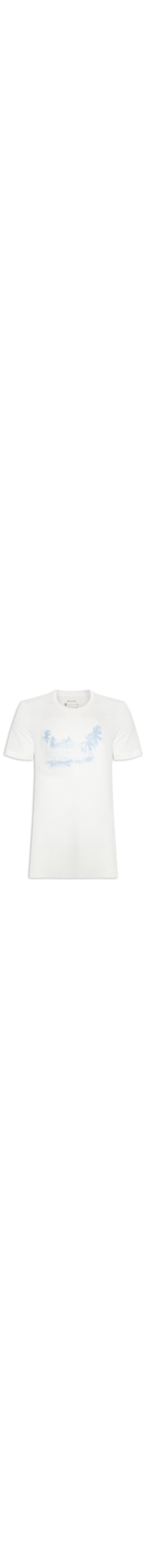 Camiseta Masculina Light Paisagem Manga Curta - Off White