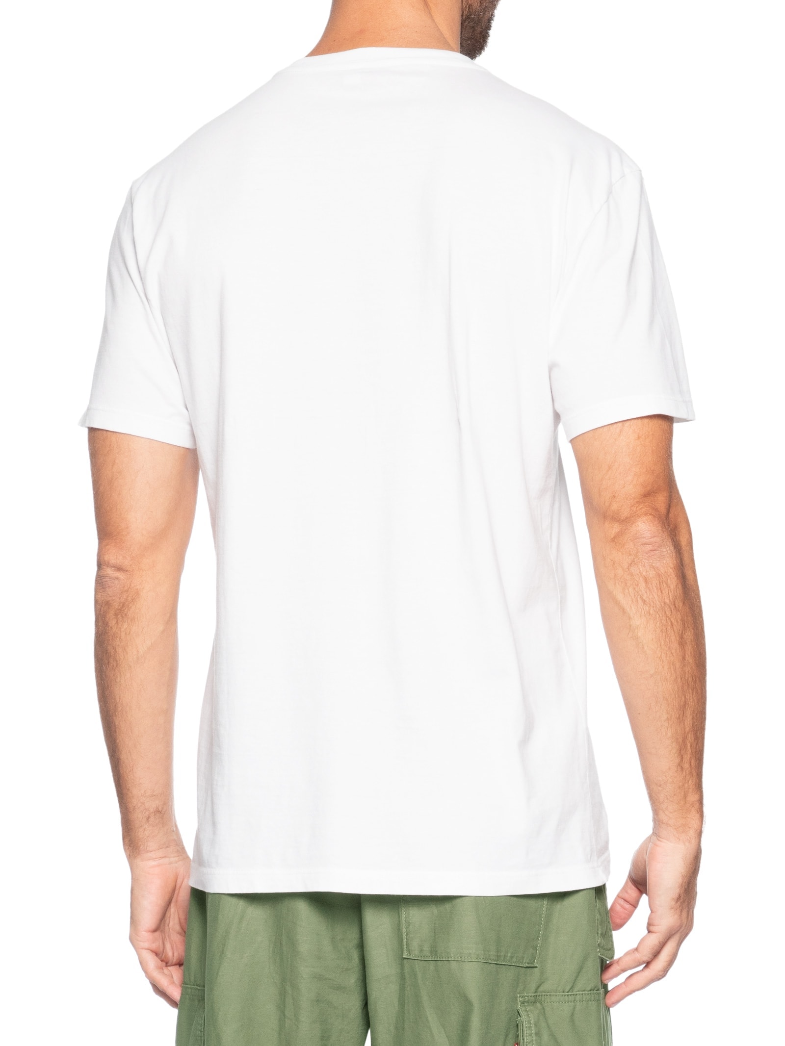 Camiseta Masculina Linear Chest Tee Ext Branco Tommy Jeans