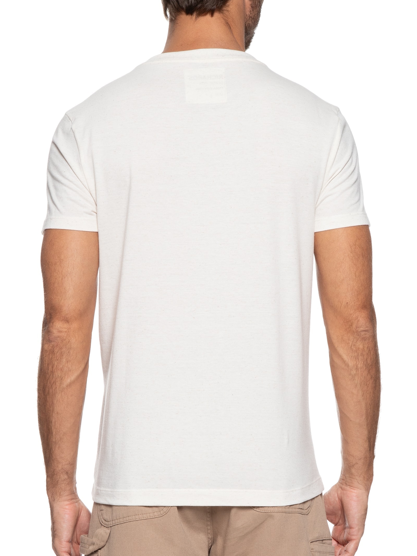Camiseta Masculina Linen Bege Richards