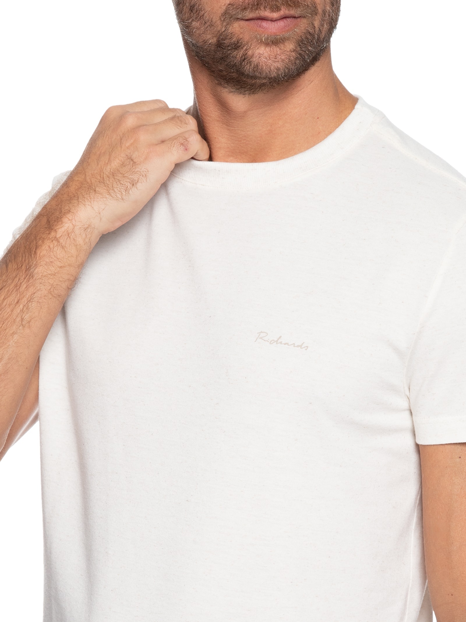 Camiseta Masculina Linen Bege Richards