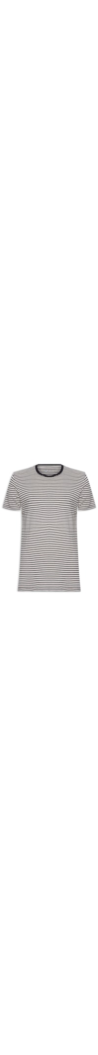 Camiseta Masculina Linen Stripes - Preto