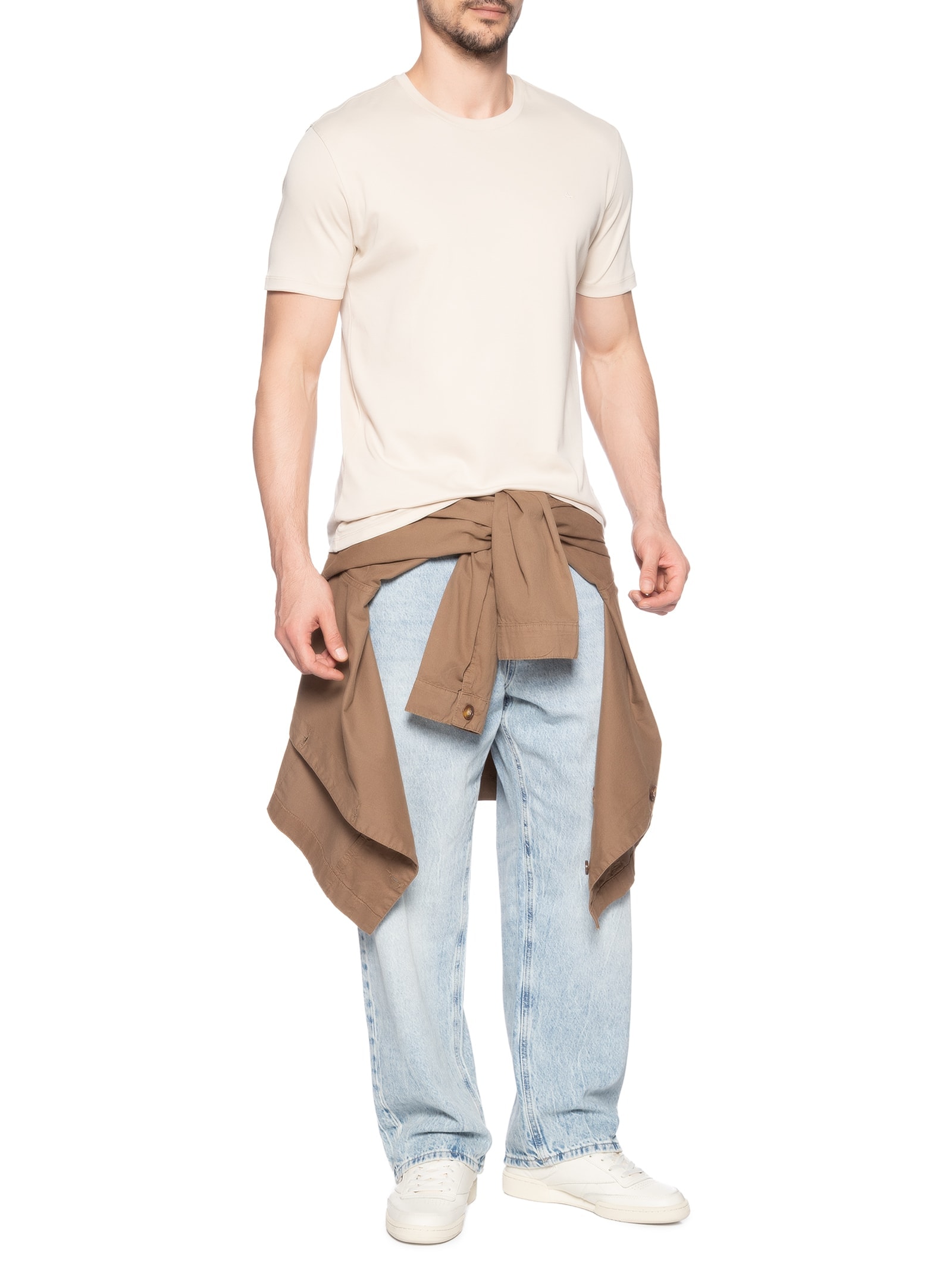 Camiseta Masculina Liquid Cotton (PA) Bege Aramis