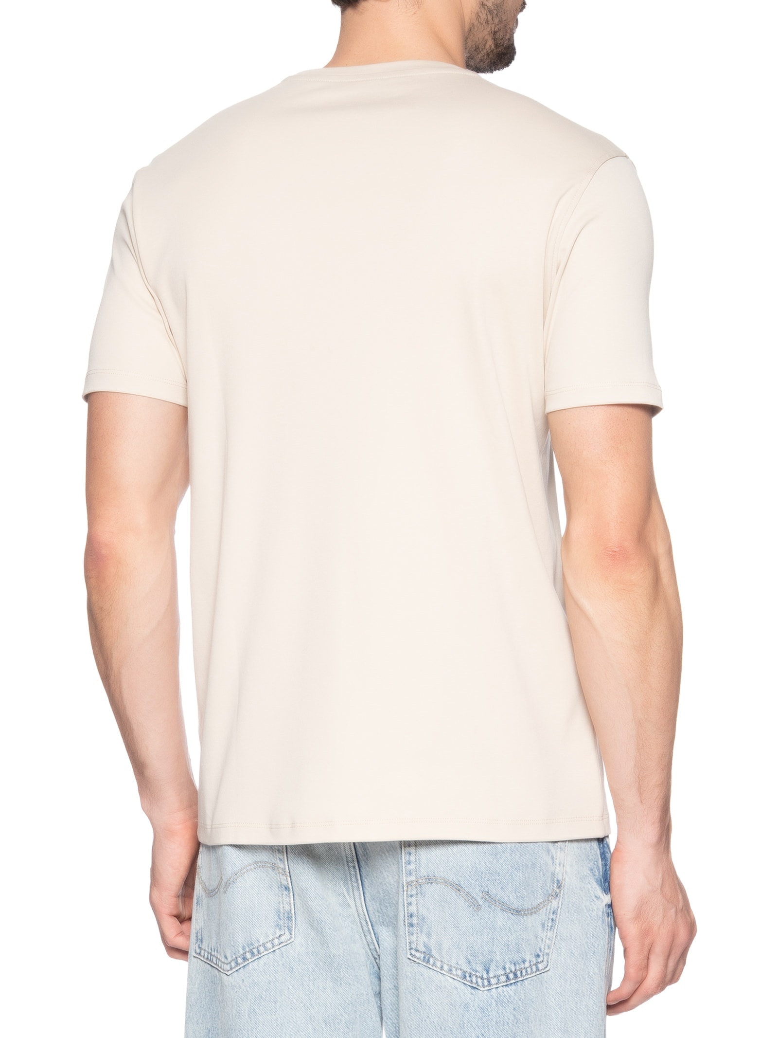 Camiseta Masculina Liquid Cotton (PA) Bege Aramis