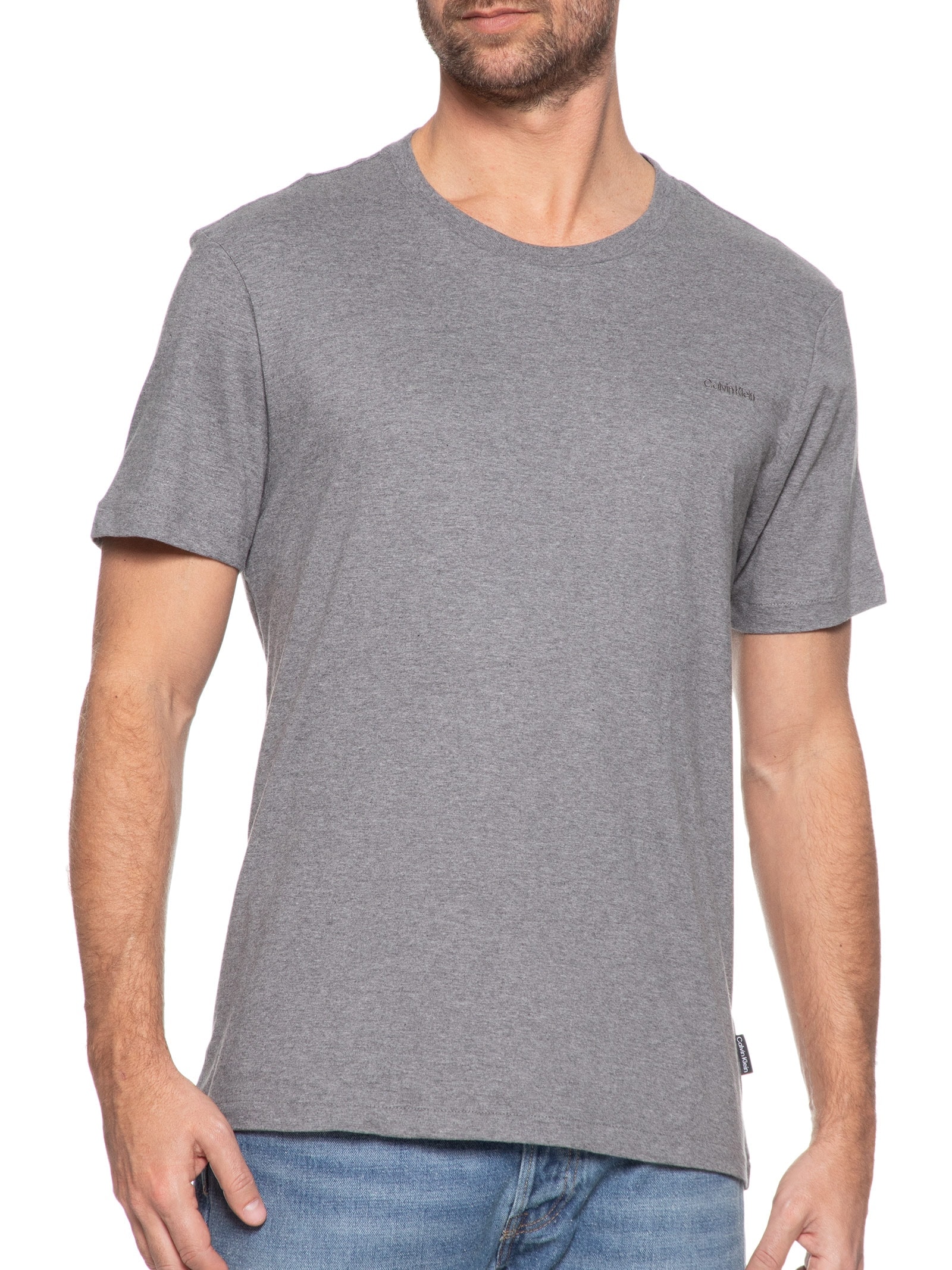 Camiseta Masculina Liquid Touch Cinza Calvin Klein - White Label