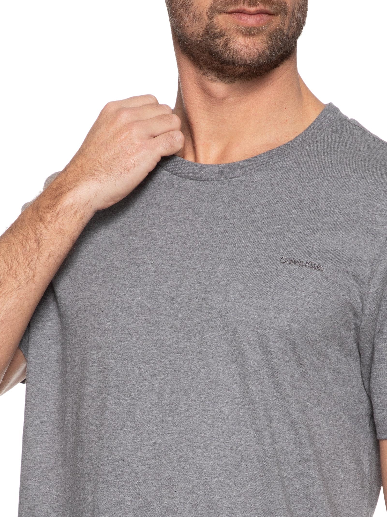 Camiseta Masculina Liquid Touch Cinza Calvin Klein - White Label