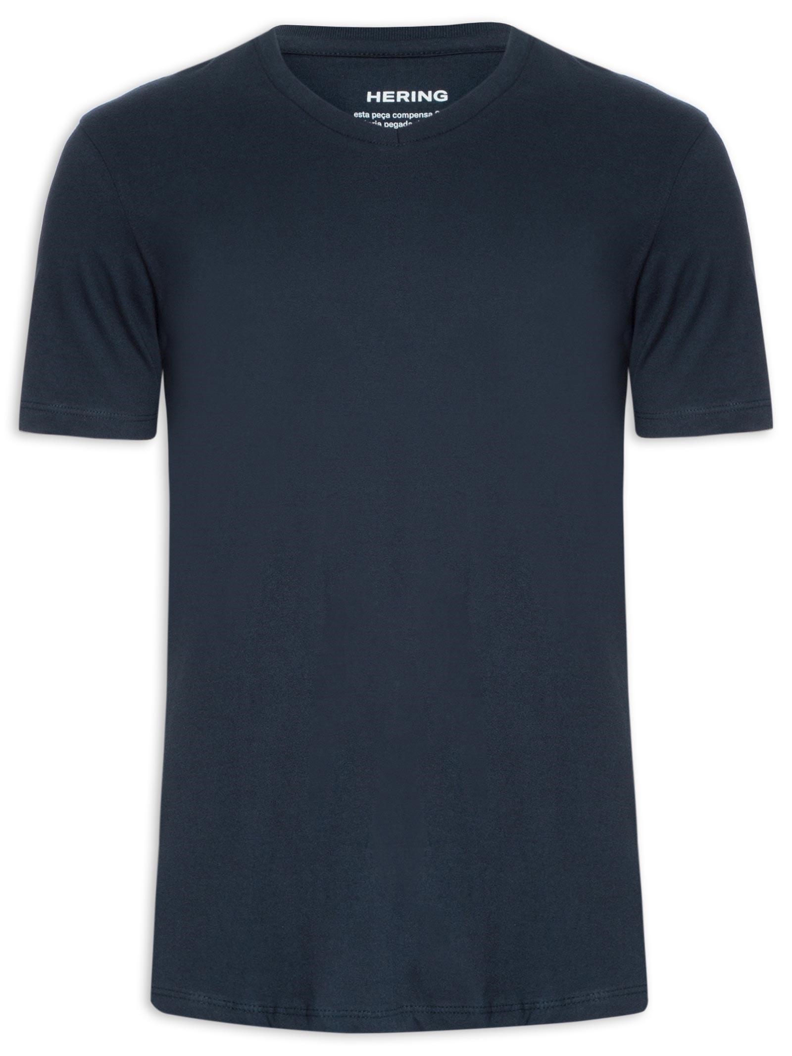 Camiseta Masculina Lisa Azul Hering
