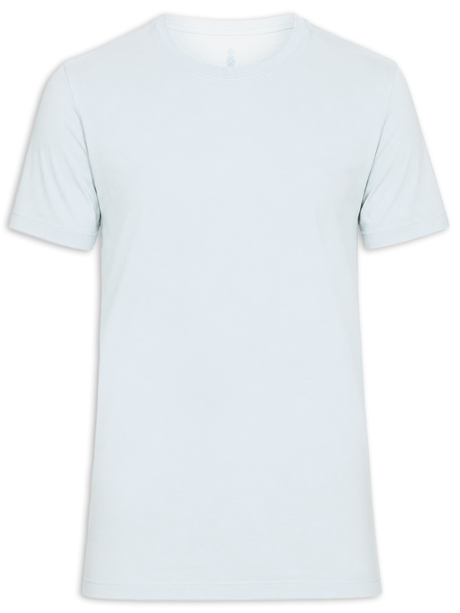 Camiseta Masculina Lisa Básica Em Algodão Azul Pineapple