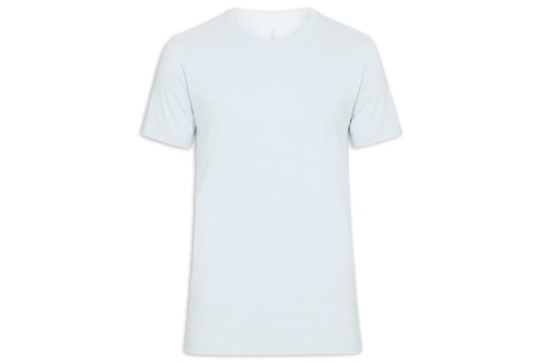 Camiseta Masculina Lisa Básica Em Algodão - Azul
