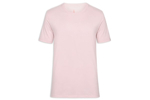 Camiseta Masculina Lisa Básica Em Algodão - Rosa