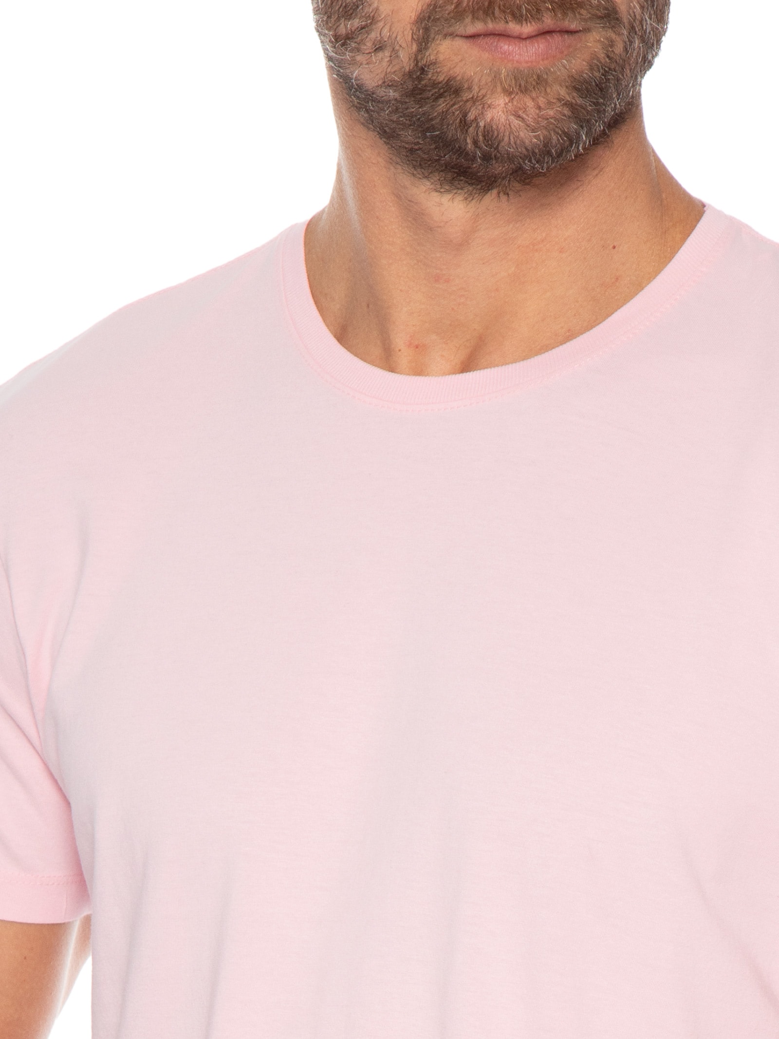 Camiseta Masculina Lisa Básica Em Algodão Rosa Pineapple