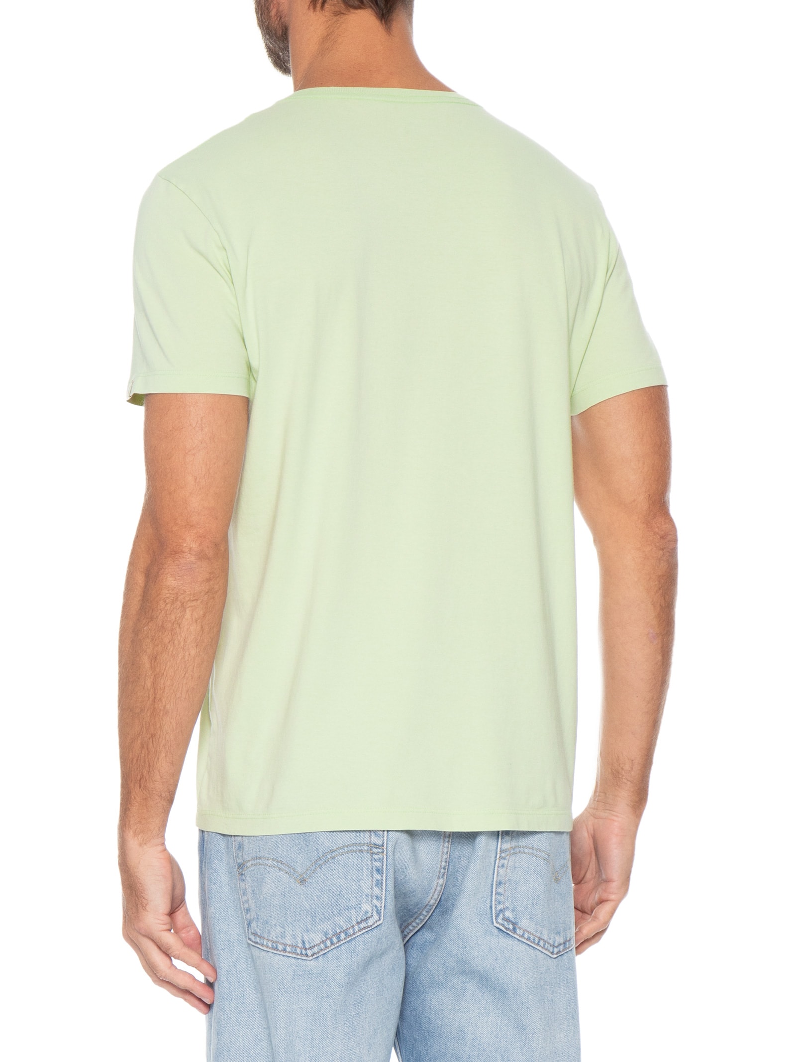 Camiseta Masculina Lisa Básica Em Algodão Verde Pineapple