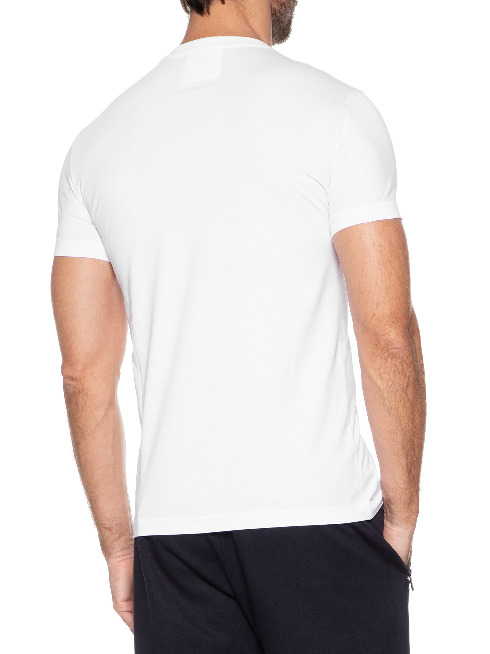 Camiseta Masculina Lisa Branco Emporio Armani