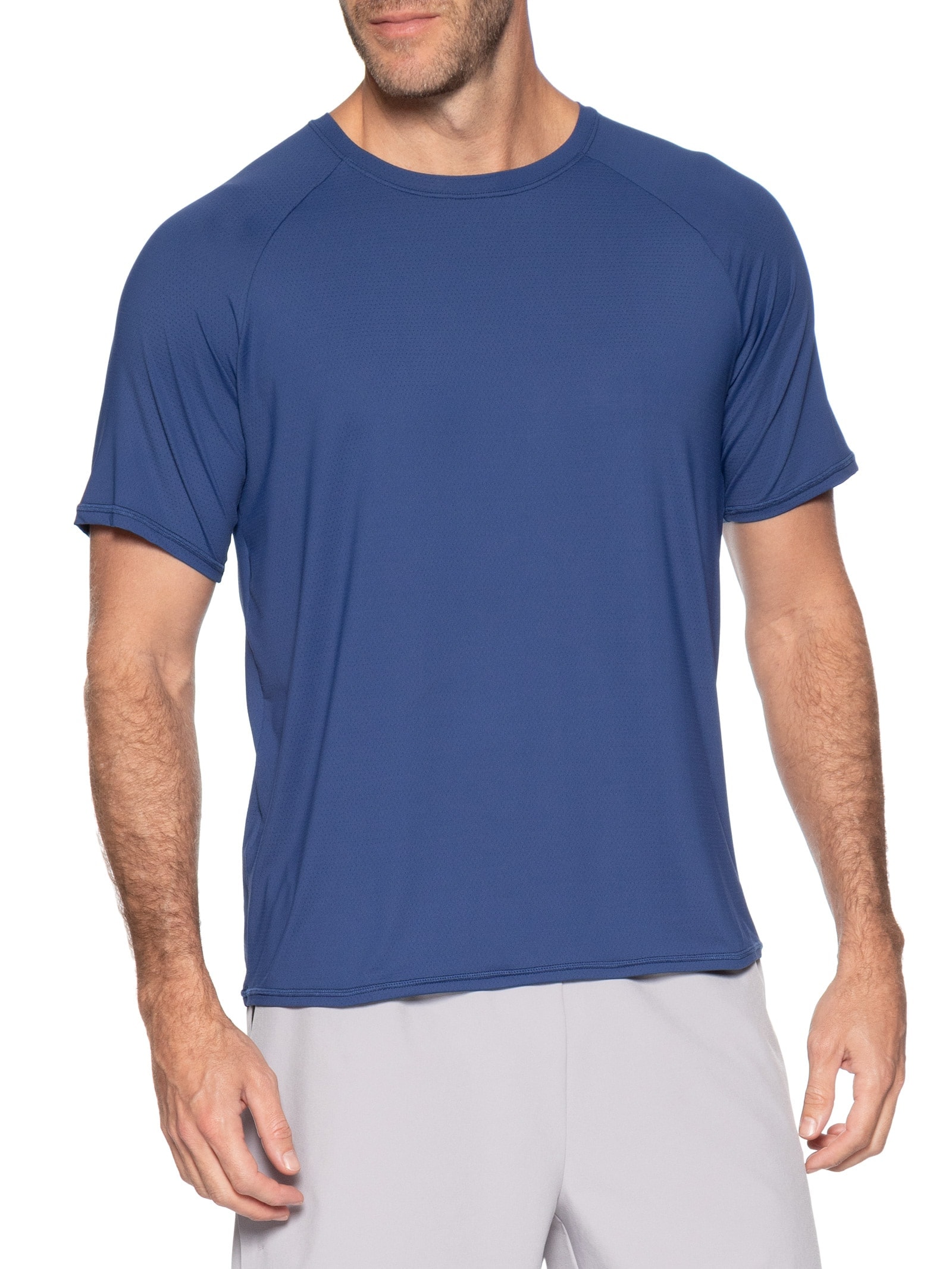 Camiseta Masculina Lisa Manga Curta Azul Body For Sure