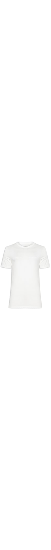 Camiseta Masculina Lisa Manga Curta de Malha - Branco