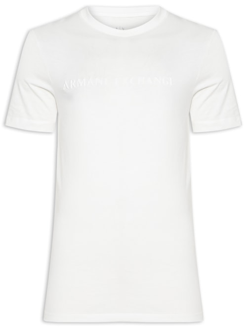 Camiseta Masculina Lisa Manga Curta de Malha – Branco
