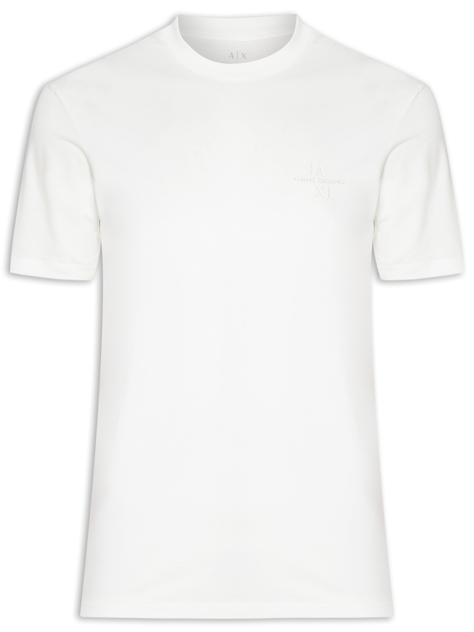 Armani Exchange - Camiseta Masculina Lisa Manga Curta de Malha