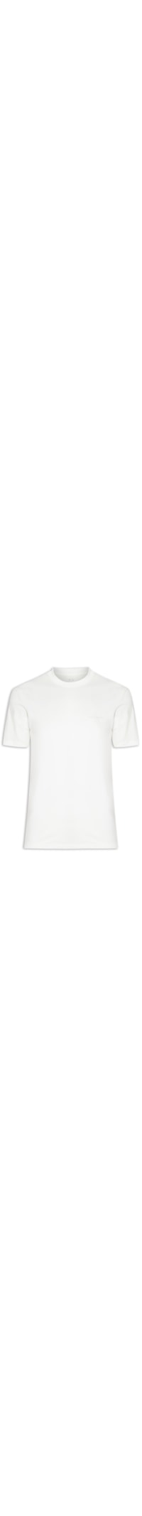 Camiseta Masculina Lisa Manga Curta de Malha - Branco