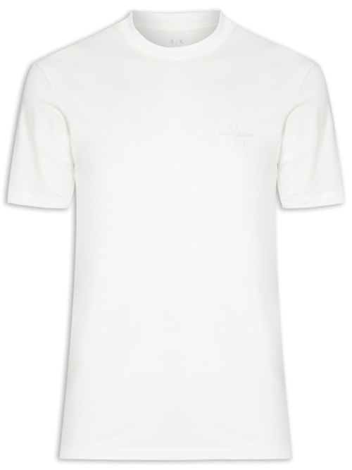 Camiseta Masculina Lisa Manga Curta de Malha – Branco