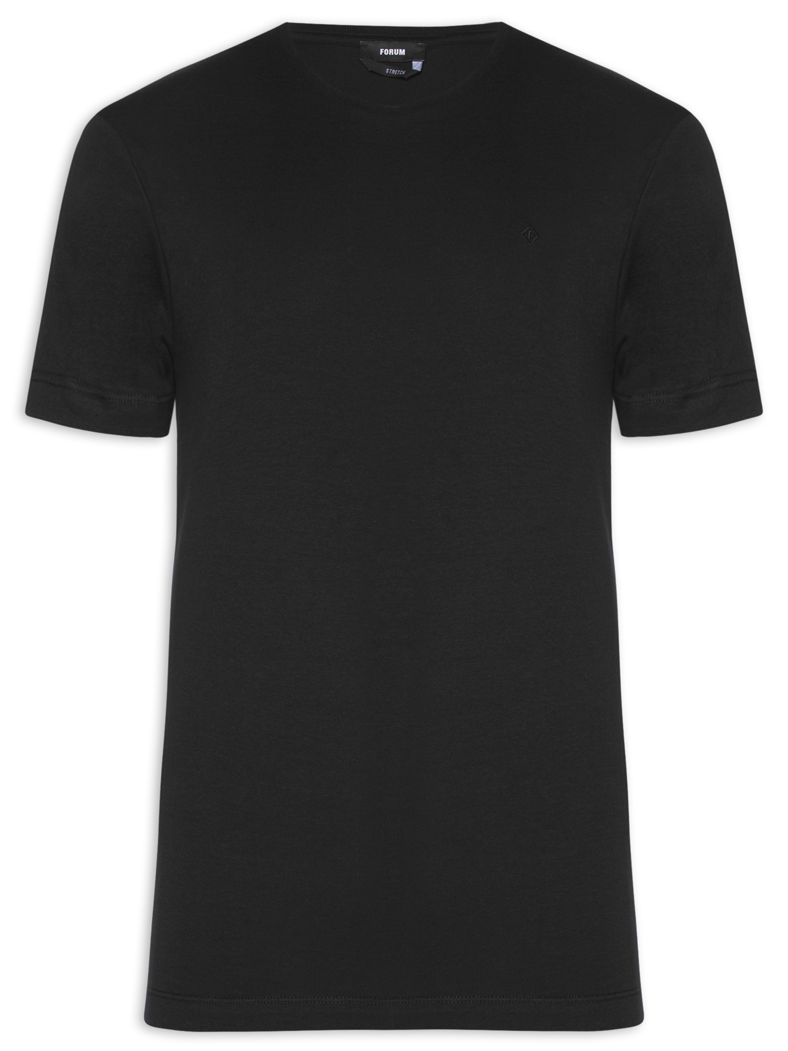 Forum - Camiseta Masculina Lisa Manga Curta - Preto