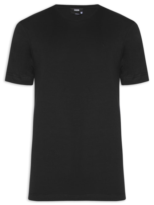 Camiseta Masculina Lisa Manga Curta – Preto