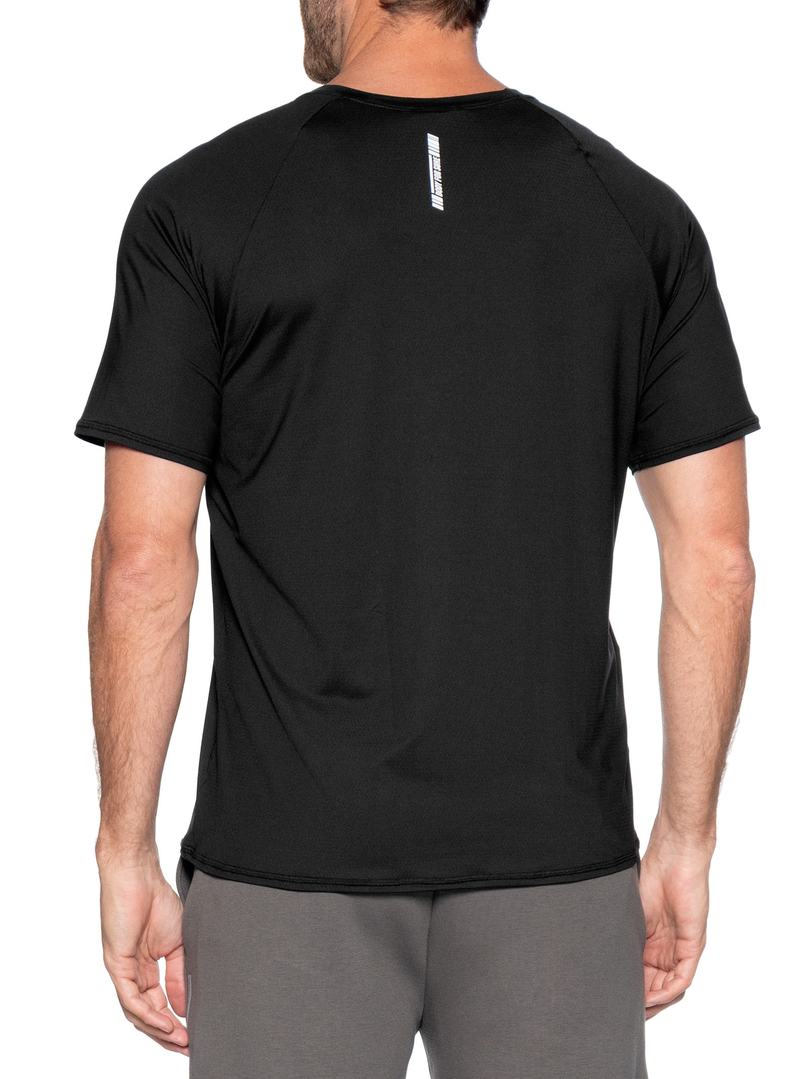 Camiseta Masculina Lisa Manga Curta Preto Body For Sure