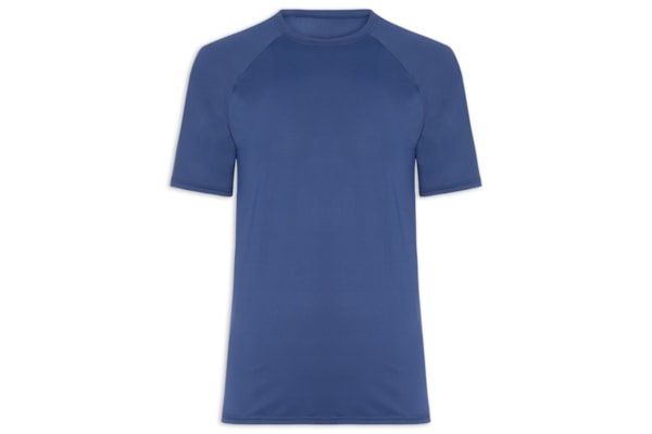 Camiseta Masculina Lisa Manga Curta – Azul