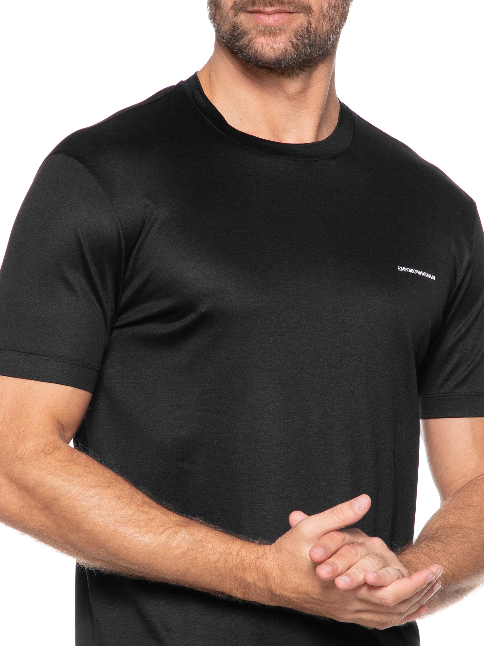 Camiseta Masculina Lisa Preto Emporio Armani