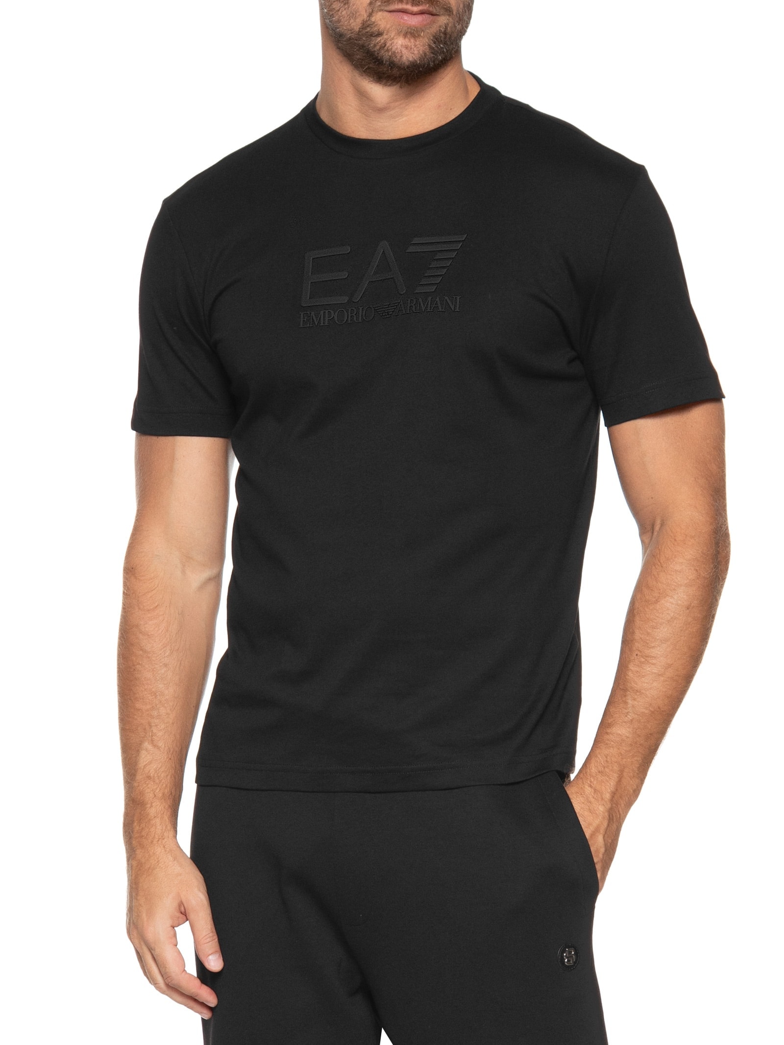 Camiseta Masculina Lisa Preto Ea7 Emporio Armani