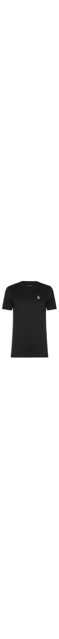 Camiseta Masculina Lisa Silk Localizado - Preto
