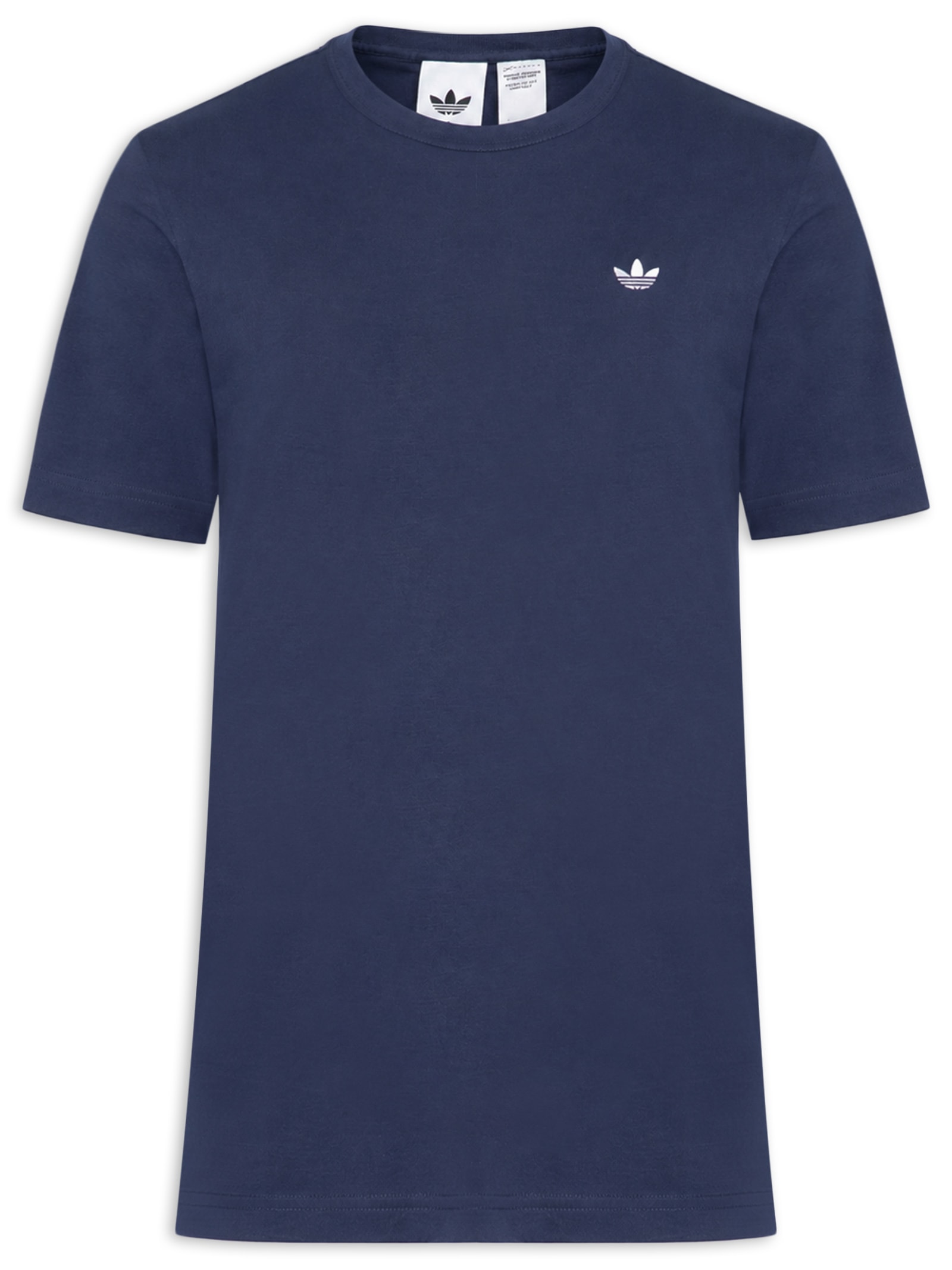 Camiseta Masculina Lisa Trefoil Ess Azul Adidas Originals
