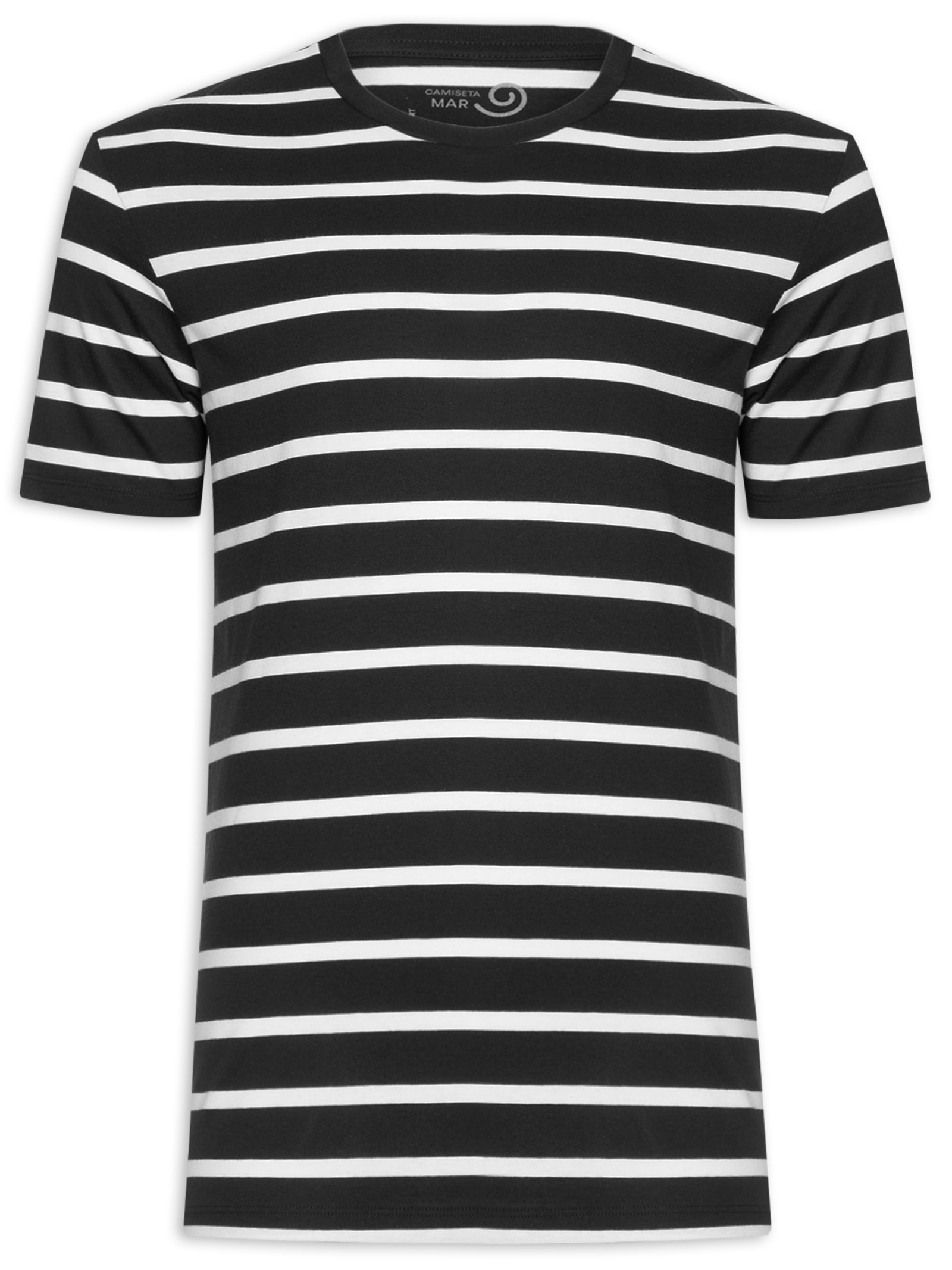 Camiseta Masculina Listrada Mar Preto Hering