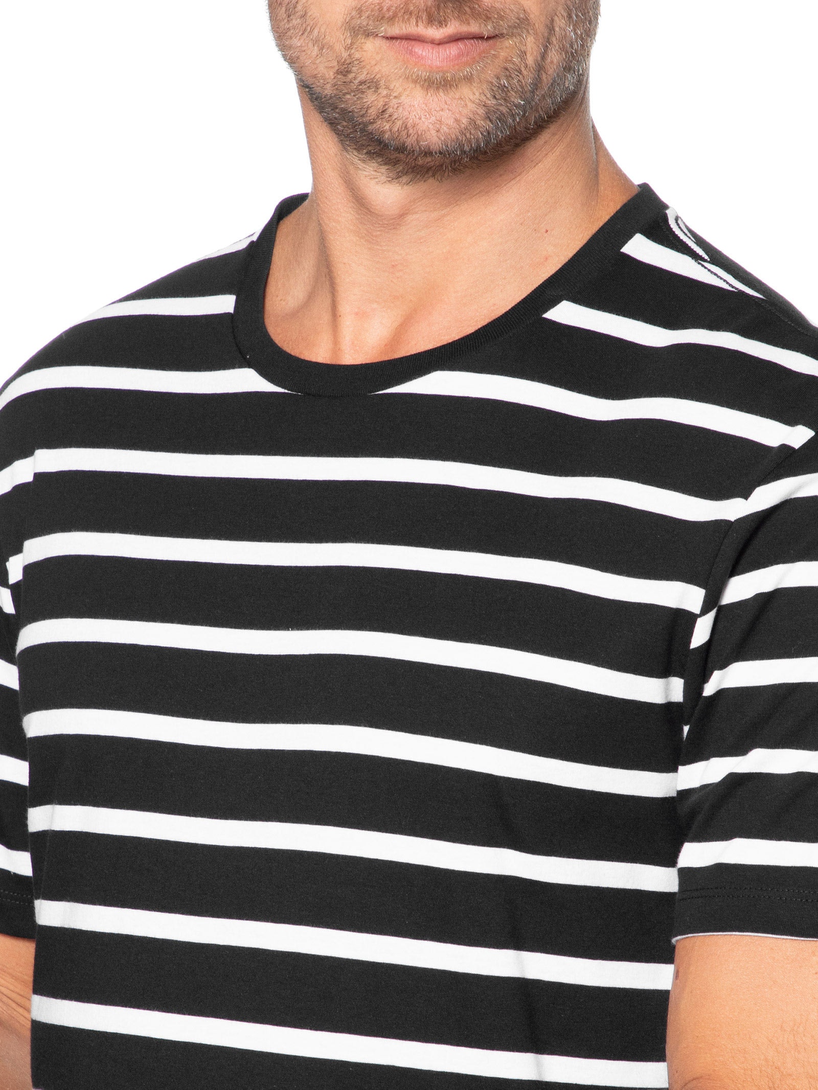 Camiseta Masculina Listrada Mar Preto Hering