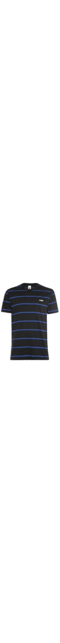 Camiseta Masculina Listrada - Preto