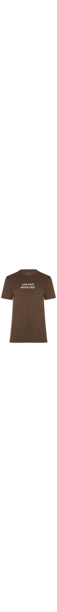 Camiseta Masculina Live Fast - Marrom