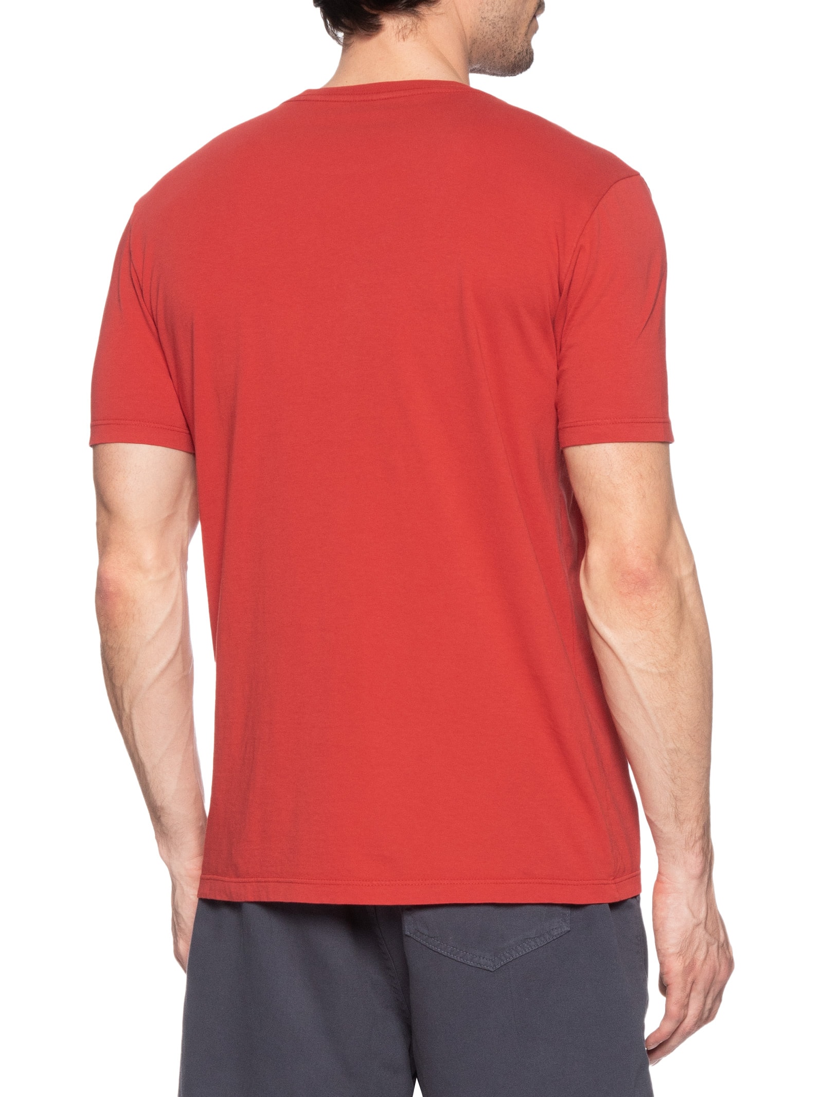 Camiseta Masculina Logo Básico Vermelho Calvin Klein Jeans