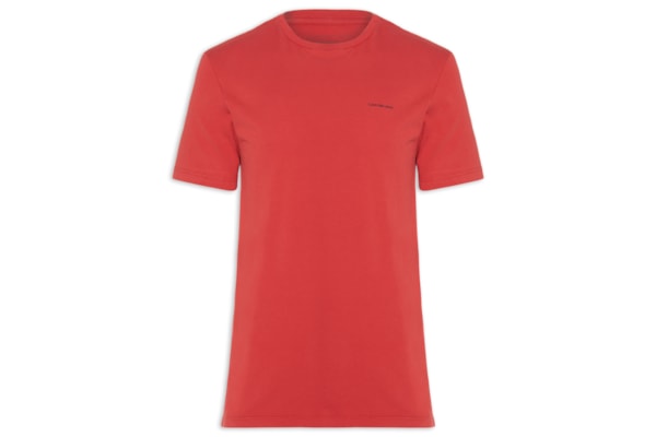 Camiseta Masculina Logo Básico - Vermelho