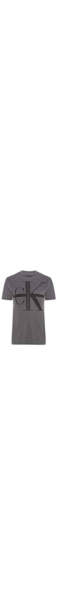Camiseta Masculina Logo Calvin - Cinza