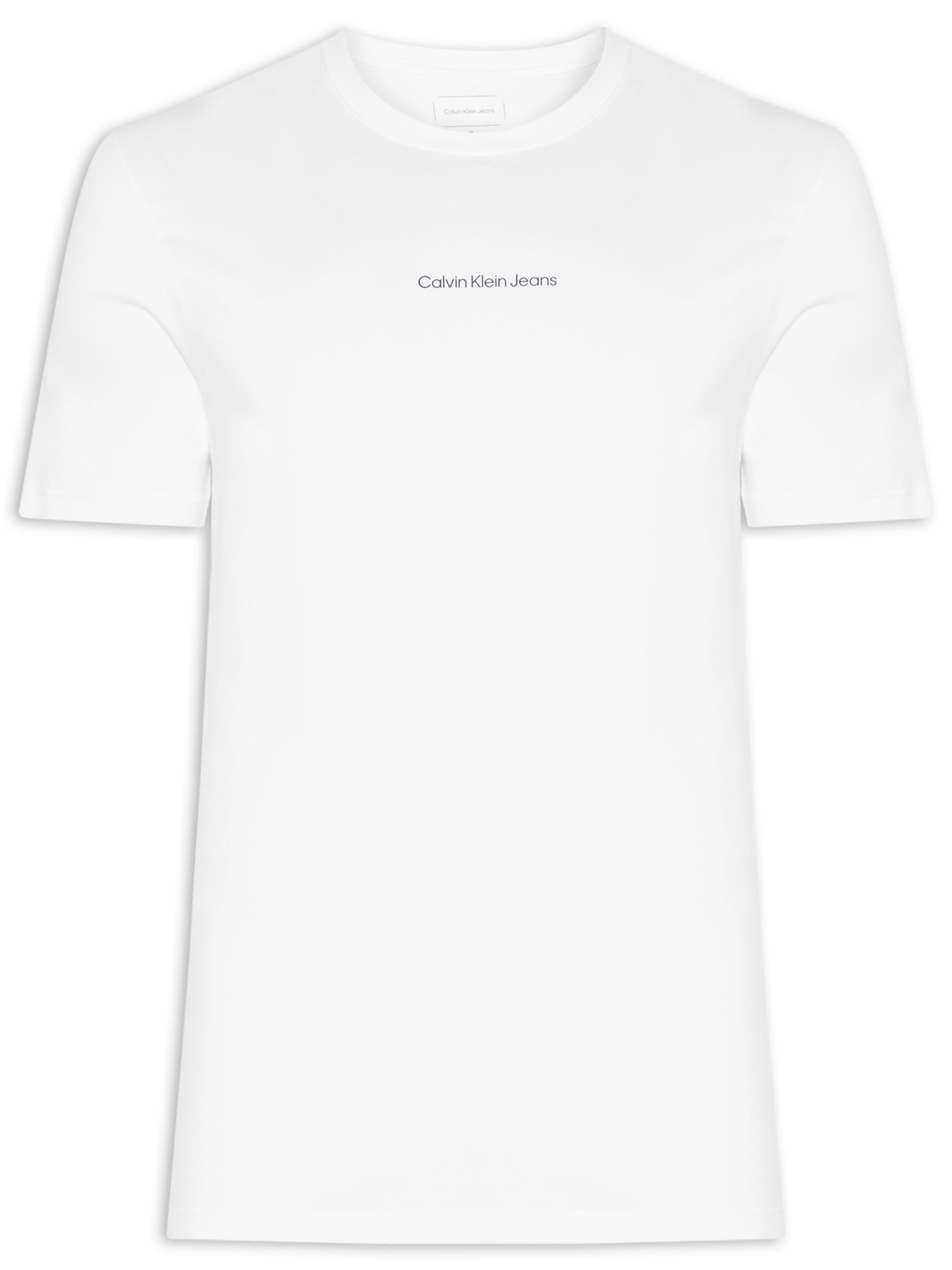 Camiseta Masculina Logo Centralizado Branco Calvin Klein Jeans