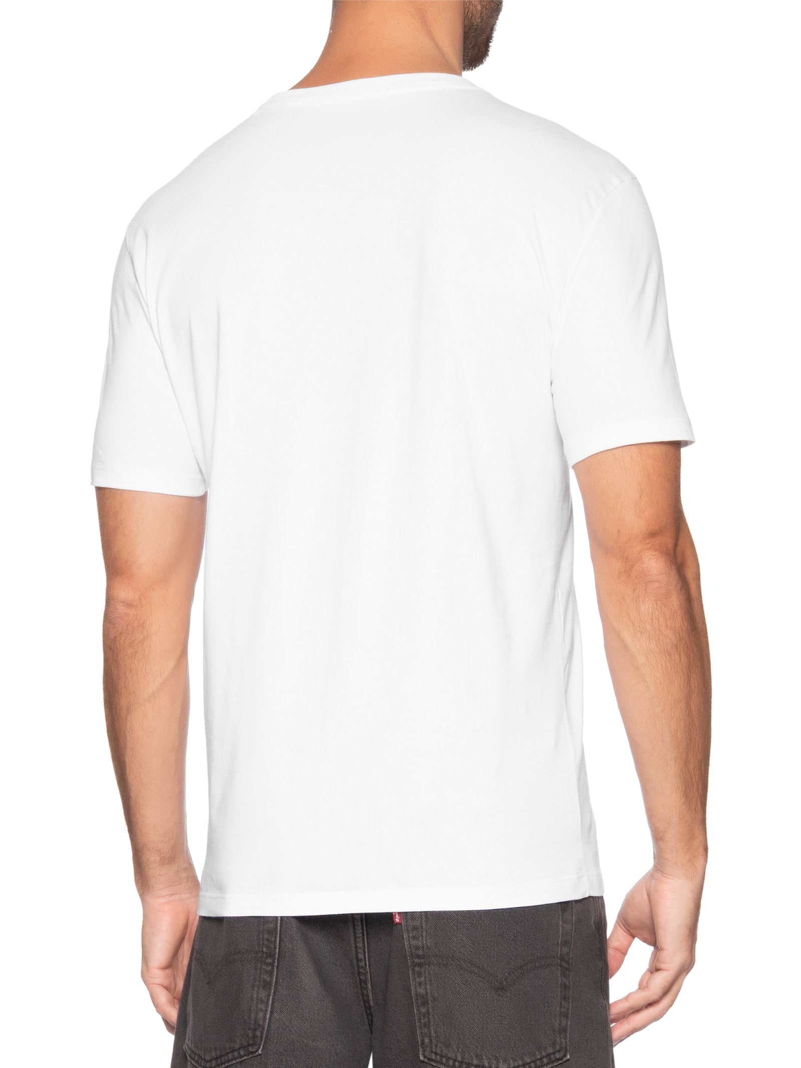 Camiseta Masculina Logo Centralizado Branco Calvin Klein Jeans