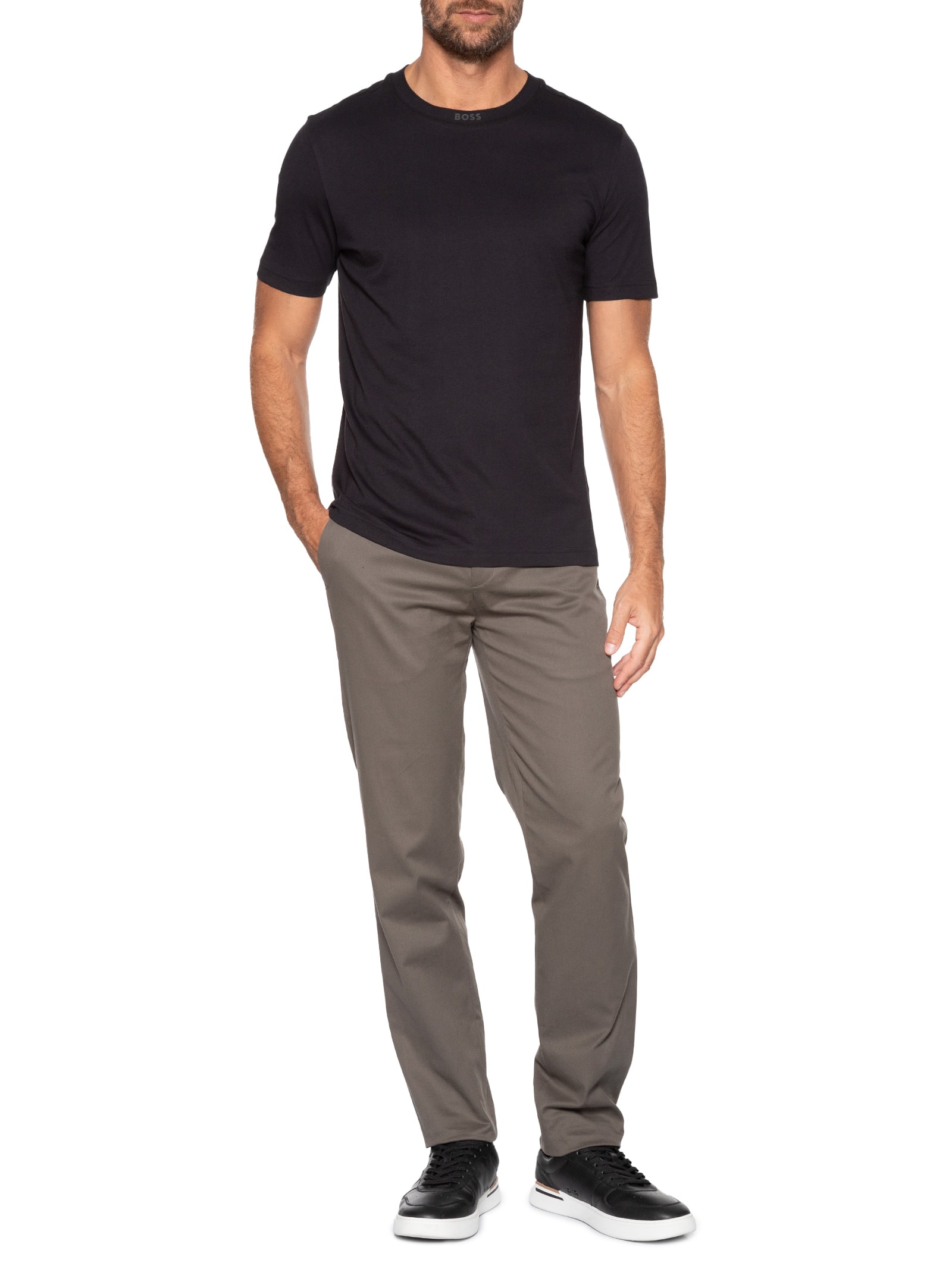 Camiseta Masculina Logo Crew Neck Tee 5 Azul Boss