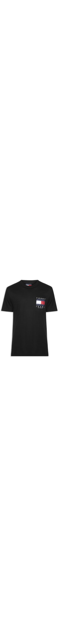 Camiseta Masculina Logo Flag Grande - Preto