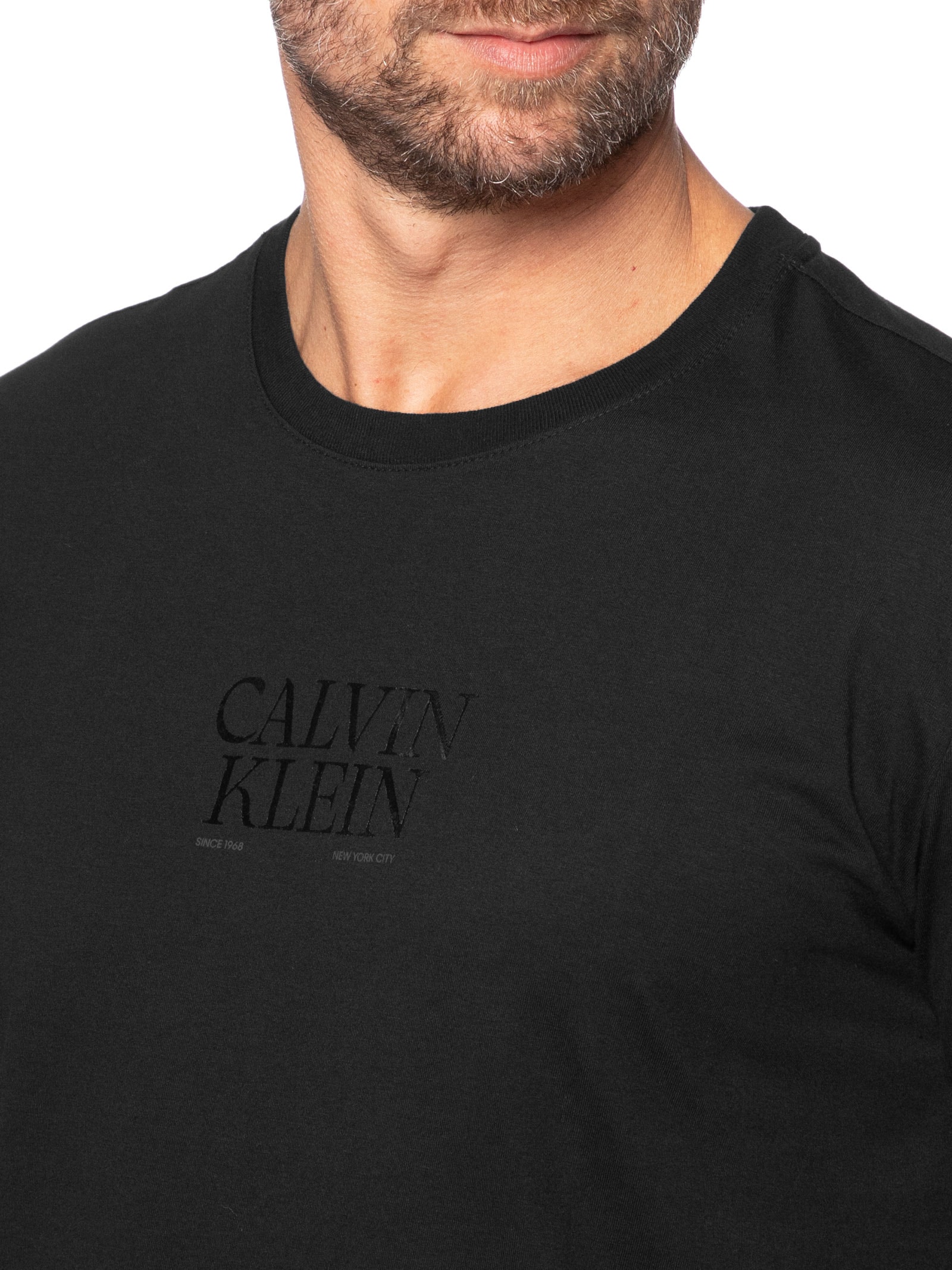 Camiseta Masculina Logo Gel Preto Calvin Klein