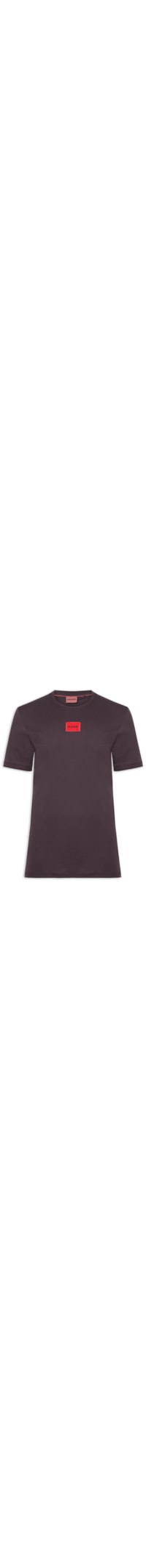 Camiseta Masculina Logo- Label Crew Neck Diragolino - Marrom