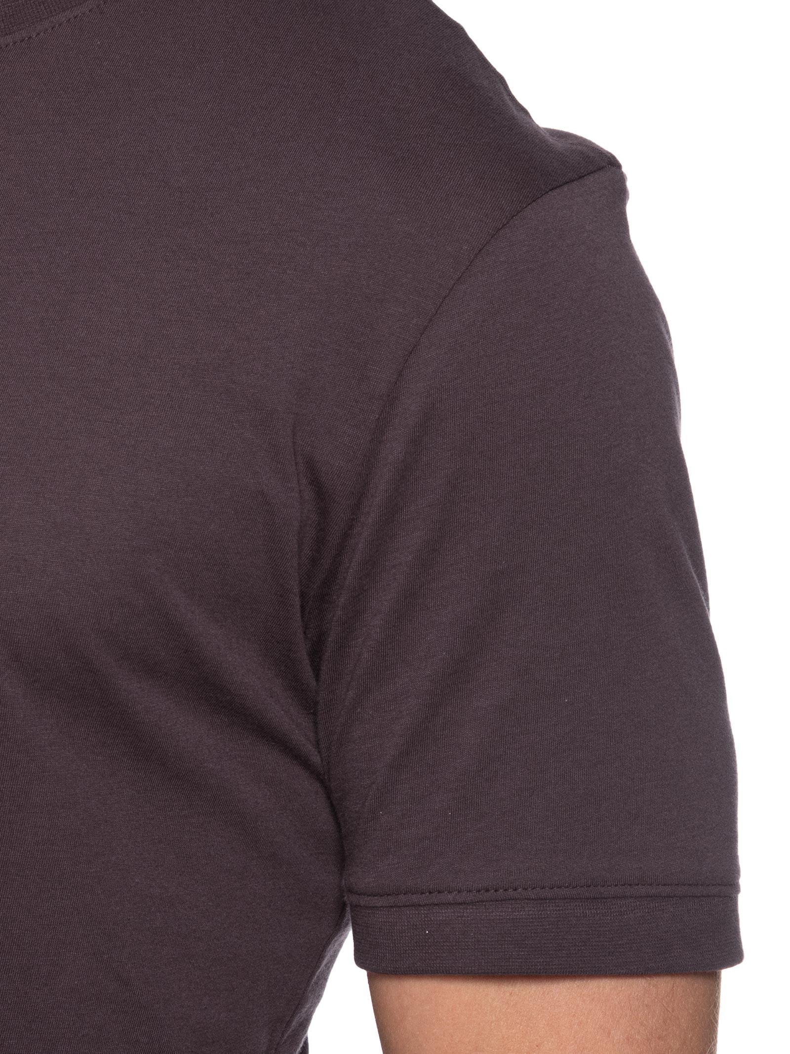 Camiseta Masculina Logo- Label Crew Neck Diragolino Marrom Hugo